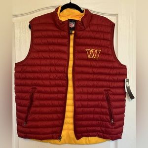Men’s Puffer Vest. Washington Redskins XXL